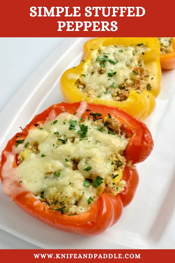 Simple Stuffed Peppers on a dish