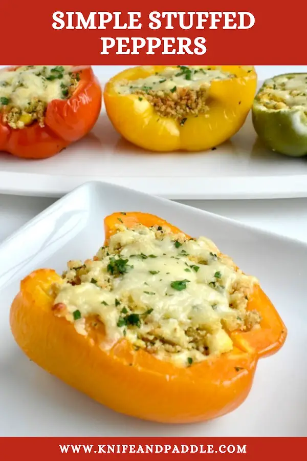 Simple Stuffed Peppers on a dish