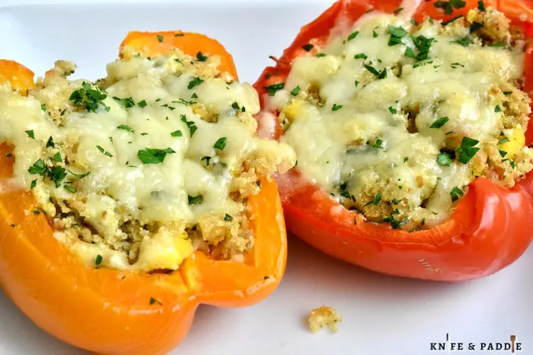 Simple Stuffed Peppers on a dish