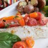 Baked Flounder with Tomatoes and Basil