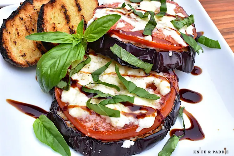 Grilled Eggplant Parmesan Stacks