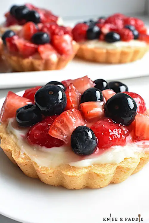 Fresh Fruit Dessert with strawberries, blueberries and raspberries