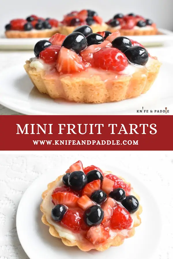 Mini Fruit Tarts on a plate 