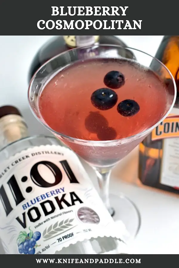 Vodka, Chambord, Cointreau, simple syrup and lime juice shaken and poured into a martini glass