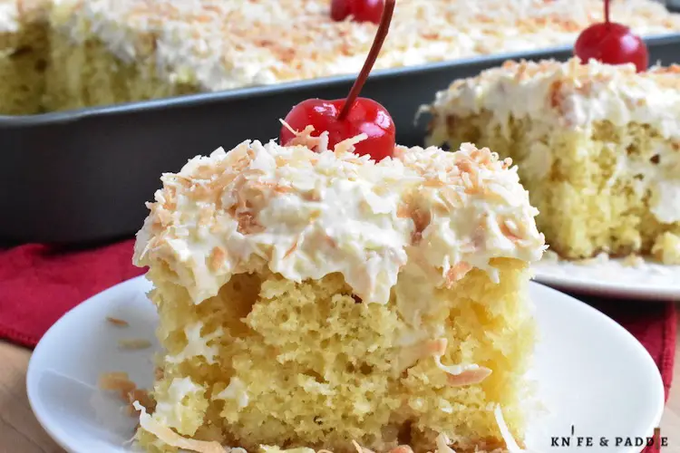 Pina Colada Poke Cake