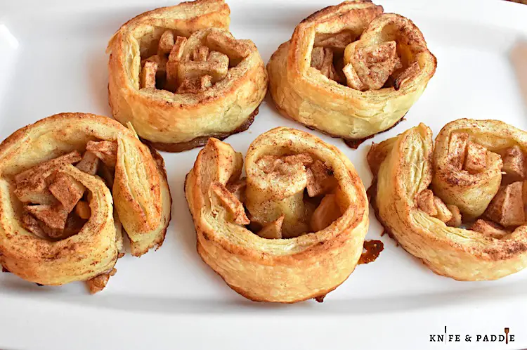 Apple Pinwheels on a plate