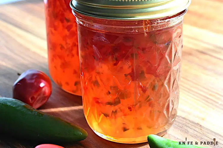 Habanero Hot Pepper Jelly in mason jars