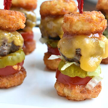 Tater Tot Cheeseburger Bites