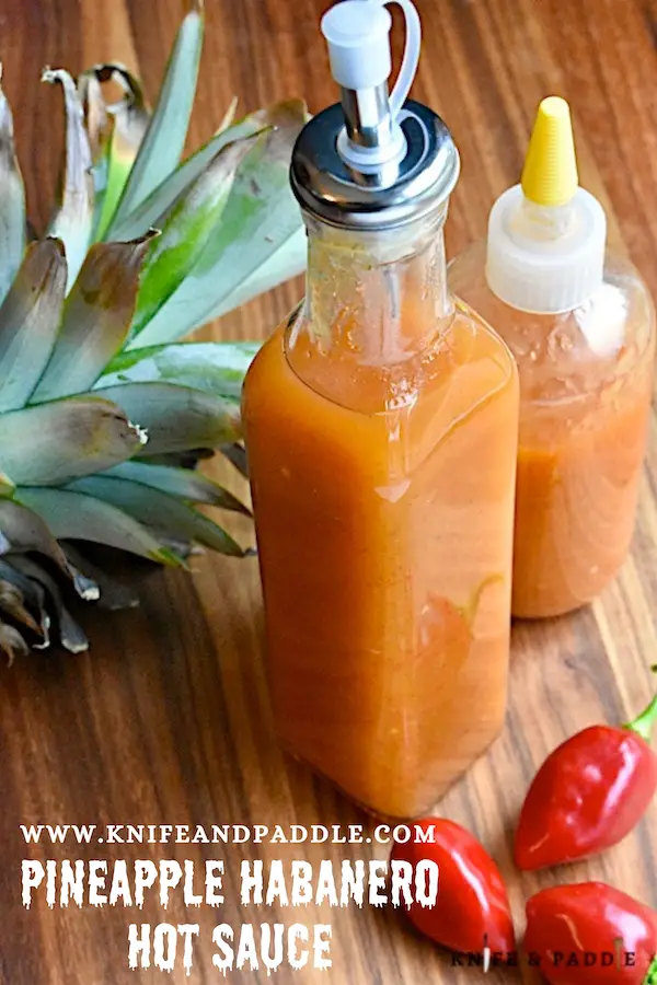 Fire in a bottle- condiment made with peppers and tropical fruit