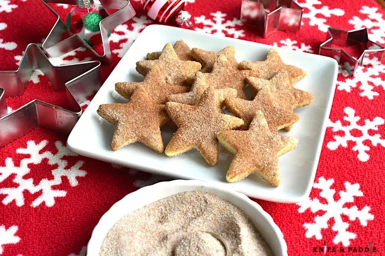 Mexican Biscochitas topped with cinnamon and sugar