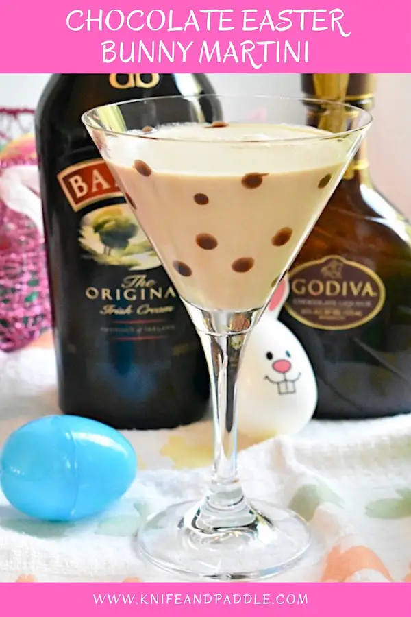 Delicious Baileys dessert cocktail in a martini glass